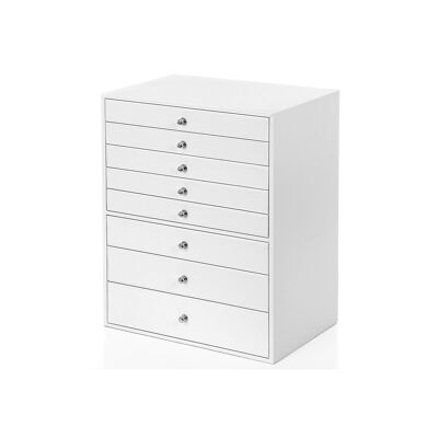 Portagioie 8 cassetti bianco