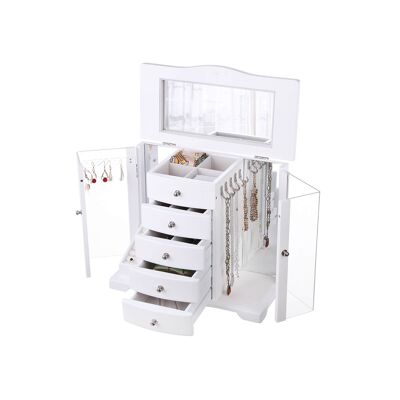 Grande organizer per gioielli bianco