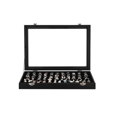 Joyero para anillos negro