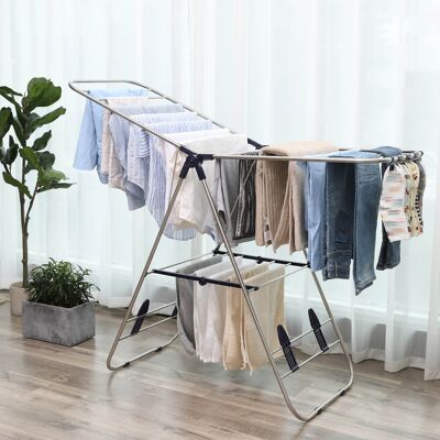 Portant à vêtements en acier inoxydable