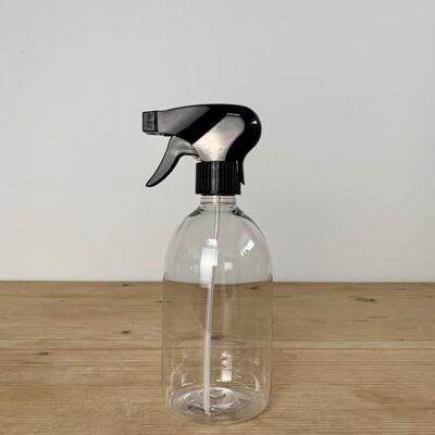 Pharmacy bottle with spray 0,5 liter clear