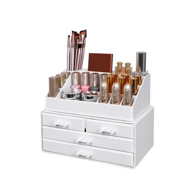 Organisateur de maquillage avec tiroirs blanc