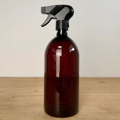 Pharmacy bottle with spray 1 liter brown