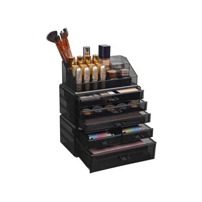 Organisateur de maquillage avec 6 tiroirs noir