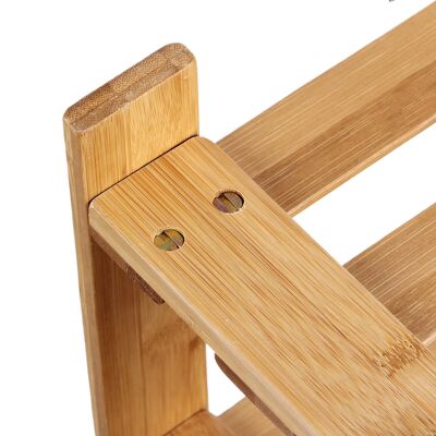 Banc en bambou avec étagère à chaussures
