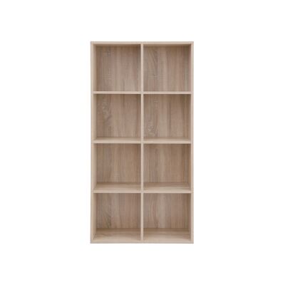 Étagère simple à 8 compartiments aspect bois