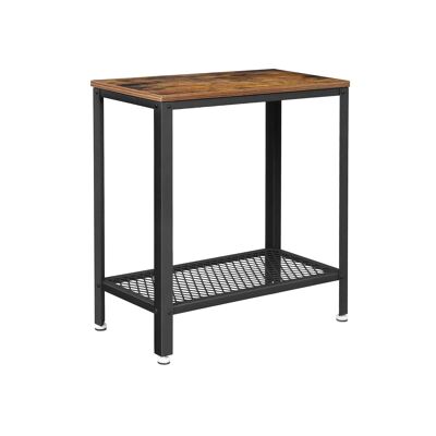 Mesa auxiliar de estilo industrial con estante