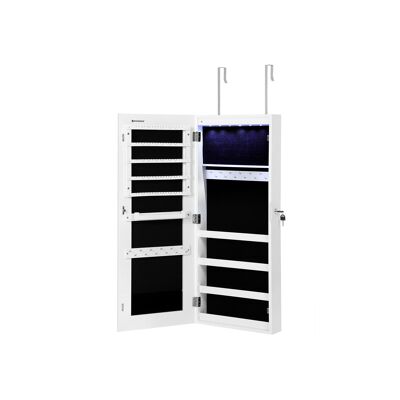 Narrow hanging jewelry cabinet