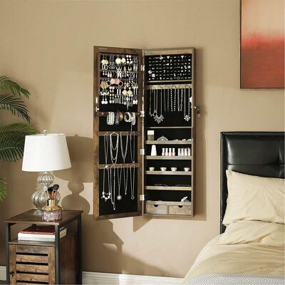 Jewelry cabinet vintage brown