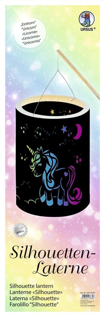 Lanterne silhouette "licorne", noire 6