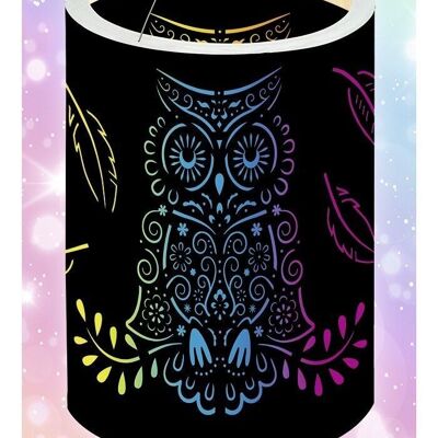 Silhouette lantern "owl", black