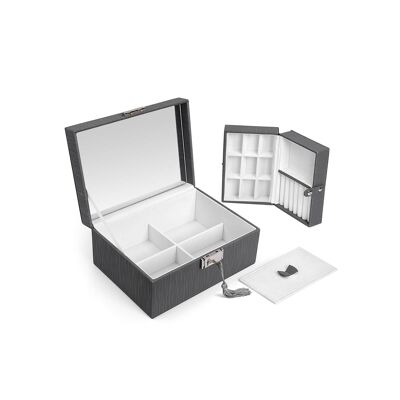 Jewelery box with mirror gray