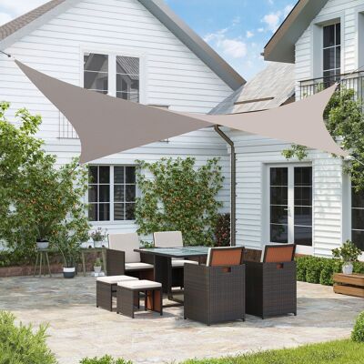 Vela de sol 3x4 m impermeable y rectangular color topo
