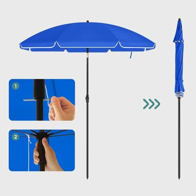 Sombrilla plegable azul