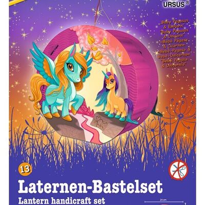 Set lanterna artigianale Easy Line "Baby Pegaso e Unicorno"