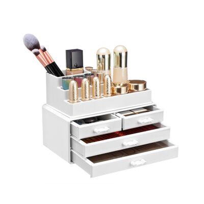 Organizer per trucchi 4 cassetti bianco