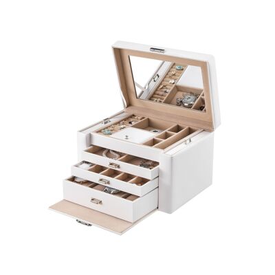 Jewelry box 3 drawers white