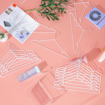 Juego de 20 perchas metálicas para ropa