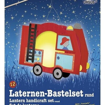 Laternen-Bastelset rund "Feuerwehr"