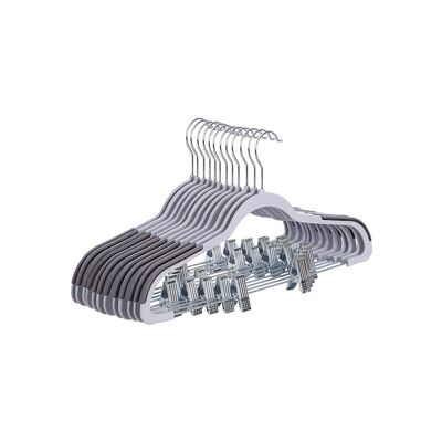 Perchas para pantalones 12 piezas gris
