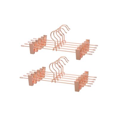 Abrazaderas 10 piezas oro rosa