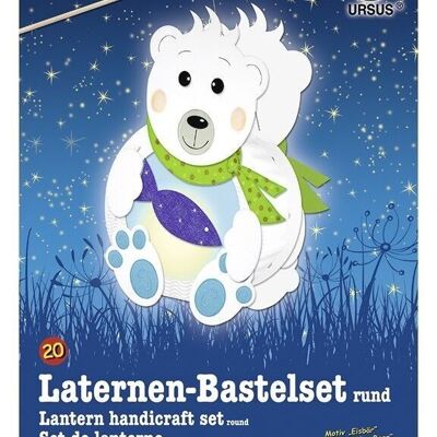 Laternen-Bastelset rund "Eisbär"