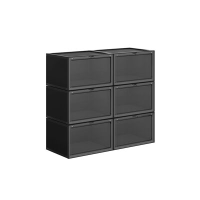 Cajas de zapatos set de 6 negras