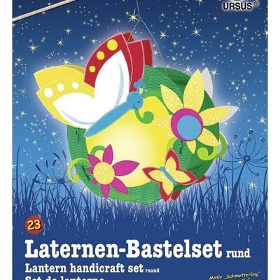 Laternen-Bastelset rund "Schmetterling"