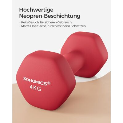 Manubri set da 2 rosso magenta