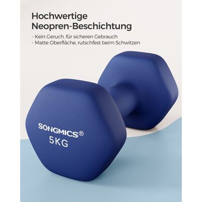 Set di 2 manubri, blu navy