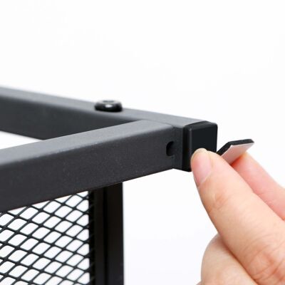 Shoe rack 6 mesh shelves smoke grey