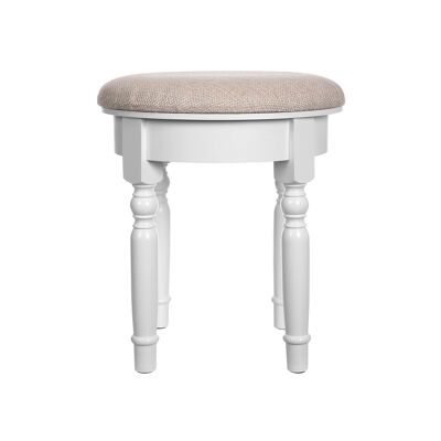 Tabouret de coiffeuse rond blanc