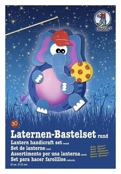 Laternen-Bastelset rund "Elefant"