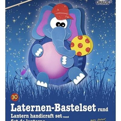 Laternen-Bastelset rund "Elefant"