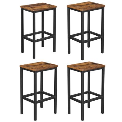 Lot de 2 tabourets de bar de style industriel