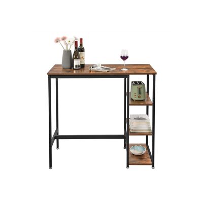 Table de bar avec 3 étagères, look industriel