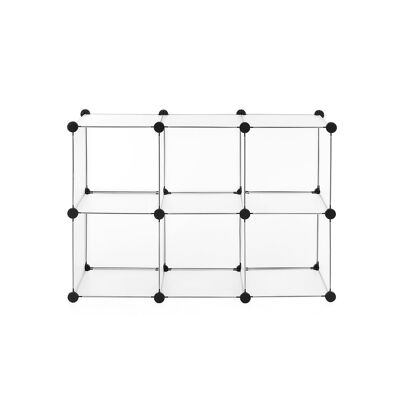 Scarpiera con ante, plastica, bianca