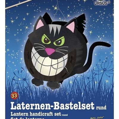 Laternen-Bastelset rund "Katze"