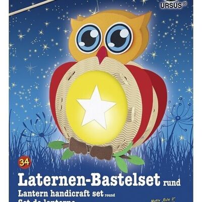 Laternen-Bastelset rund "Eule 2"