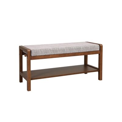 Banc à chaussures rembourré marron foncé