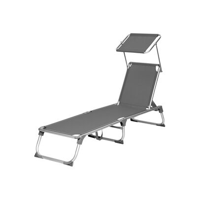 Chaise longue de jardin avec toit ouvrant