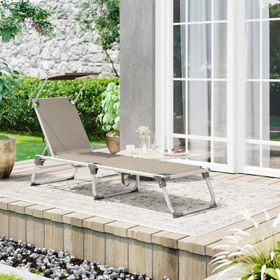 Chaise longue taupe