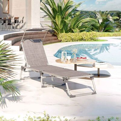 Chaise longue avec toit ouvrant