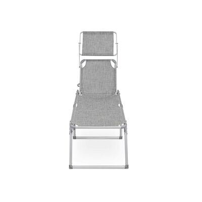 Chaise longue gris chiné