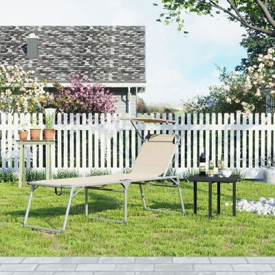 Grande chaise longue avec toit