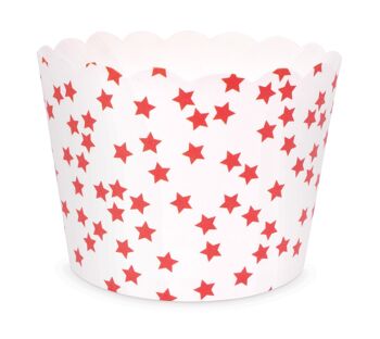 25 Caissettes de cuisson "étoiles rouges" 2
