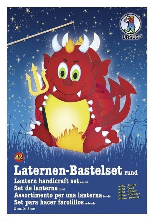 Laternen-Bastelset rund "Teufel"