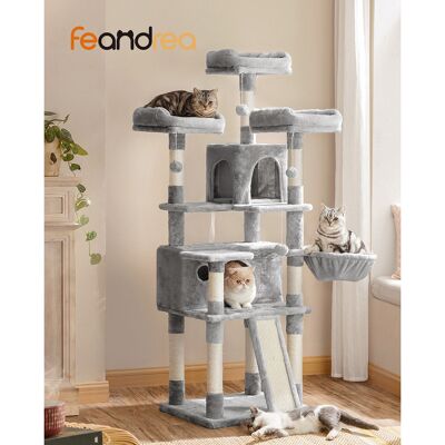 Poste rascador XXL 168 cm alto gris claro