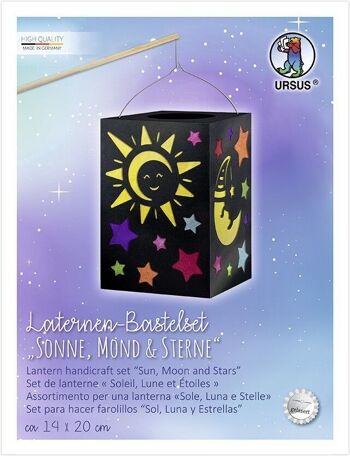 Ensemble de lanternes artisanales "Soleil, Lune & Etoiles" 6