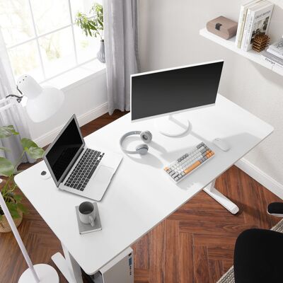 Plateau de table pour bureau électrique Blanc